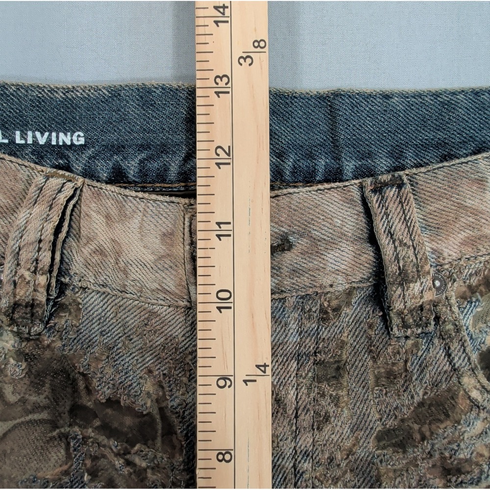 Diesel Mens 2010 D-MACS-FSE-2 Jeans 32 Blue Brown Distressed Laser Cut Denim - Picture 9 of 16